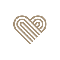 Ein Herz Logo in beige f&uuml;r Praxis f&uuml;r Kardiologie Dr. Arolt Aachen